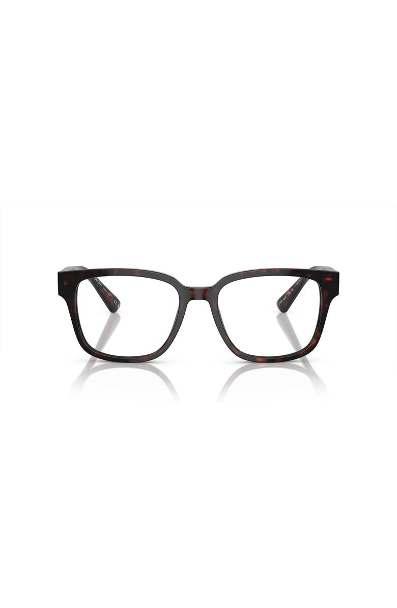 Prada 54mm Rectangle optical glasses, Alternate, color, Tortoise