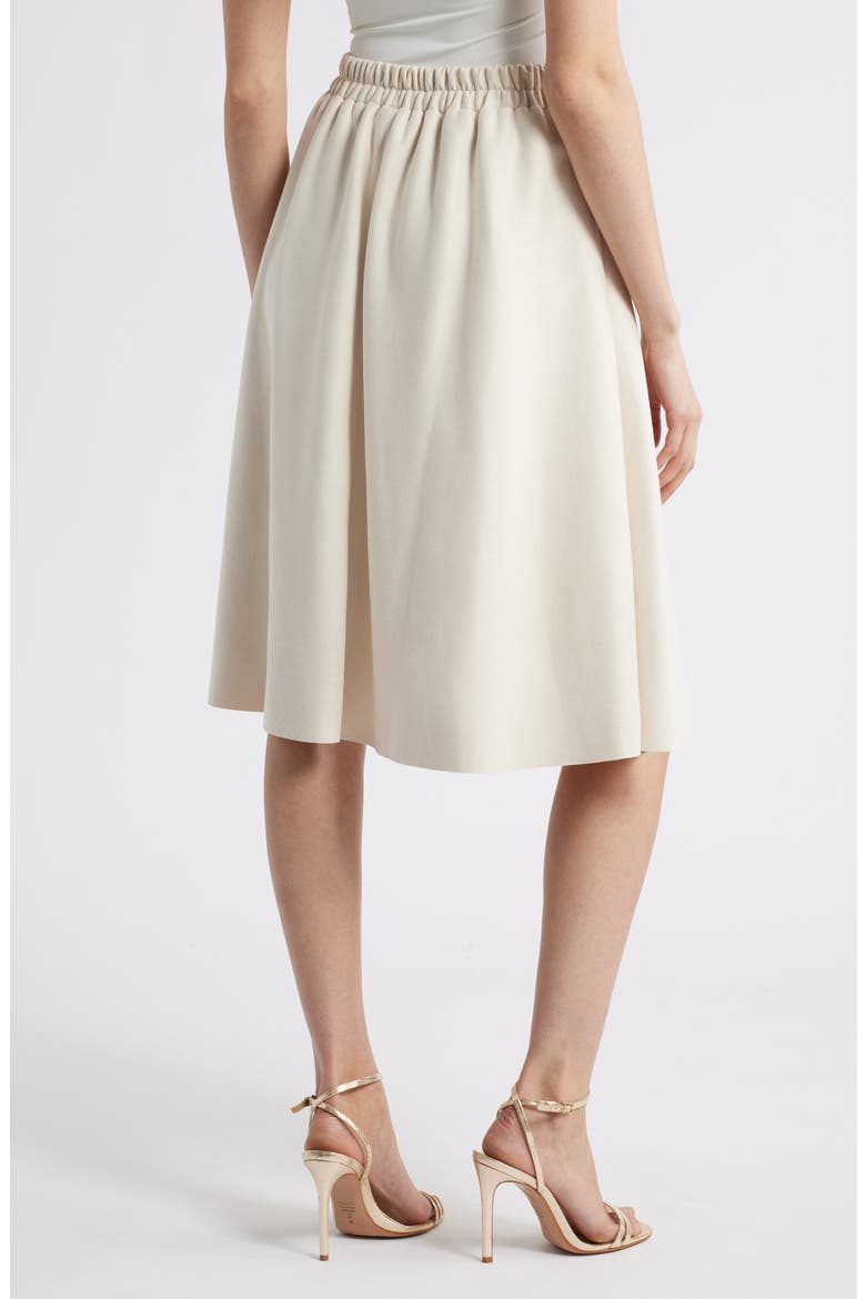 Cecilia Faux Suede A-Line Skirt, Alternate, color, IVORY