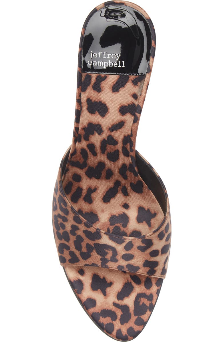 Jeffrey Campbell Agent Slide Sandal, Alternate, color, Beige Black Cheetah Satin