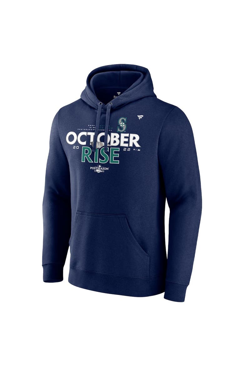 Men's Fanatics Branded Navy Seattle Mariners 2022 Postseason Locker Room Pullover Hoodie, Alternate, color, Navy
