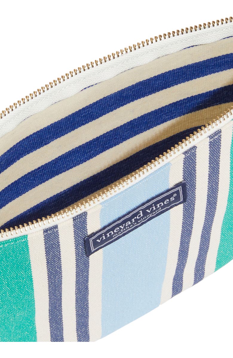 vineyard vines Blocked Stripe Zip Pouch, Alternate, color,