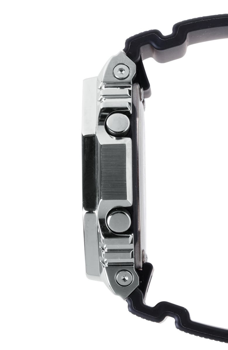 G-SHOCK G-Steel GBM2100A-2B Ana-Digi Tough Solar Smartphone Linked Resin Strap Watch, 44.4mm, Alternate, color, Black