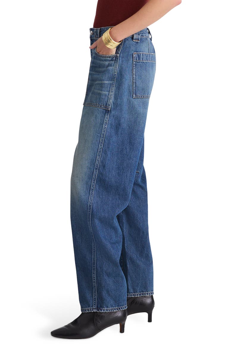 The Darted Utility Barrel Leg Jeans, Alternate, color, IRMO WASH