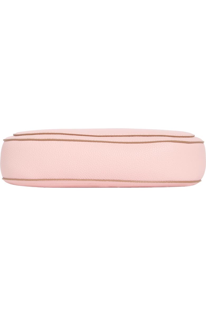 Nanette Lepore Crescent Faux Leather Shoulder Bag, Alternate, color, Peachy Pink