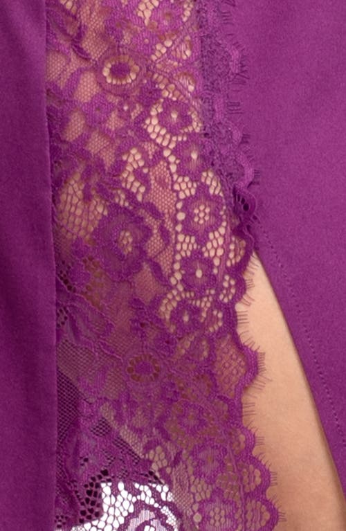 In Bloom By Jonquil Brit Lace & Satin Chemise In Purple