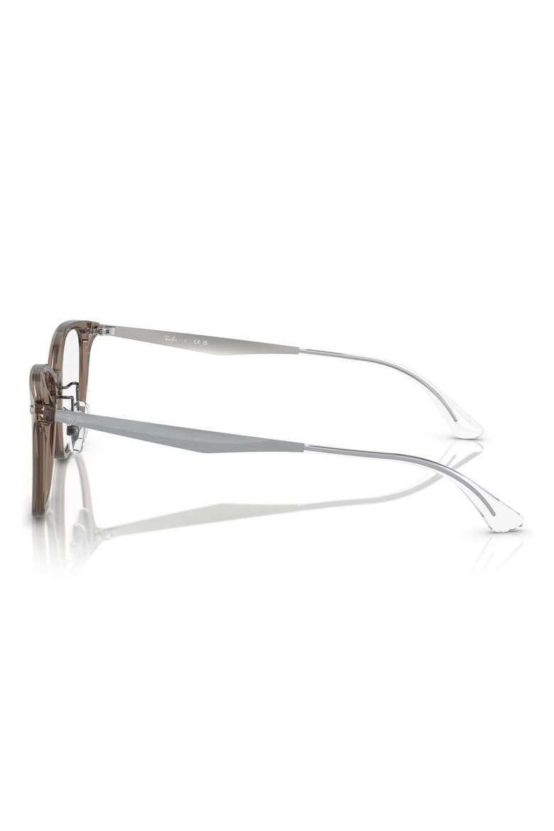 52mm Pillow Optical Glasses, Alternate, color, TRANSPARENT GREY