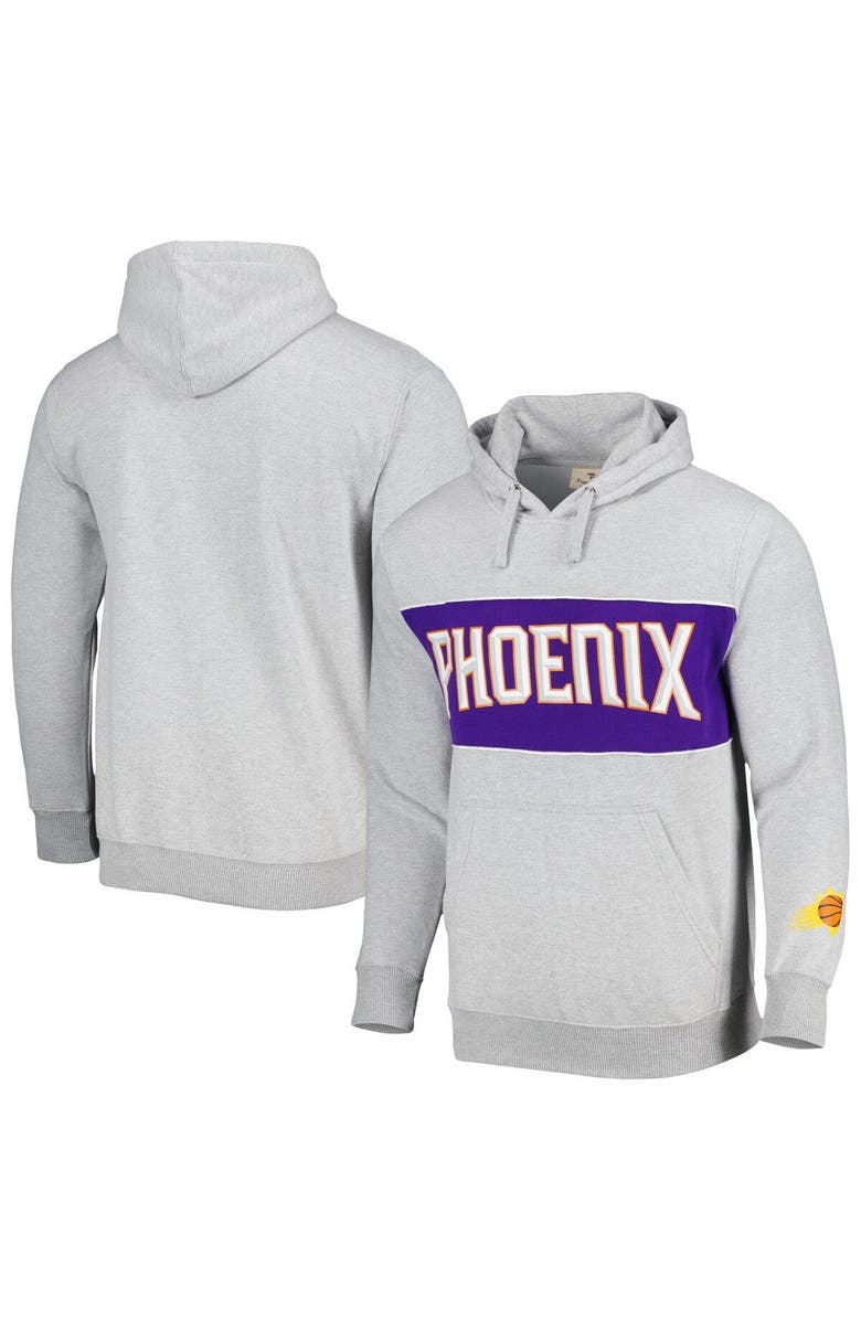 FANATICS Men's Fanatics Branded Heather Gray Phoenix Suns Wordmark French Terry Pullover Hoodie, Main, color, Heather Gray