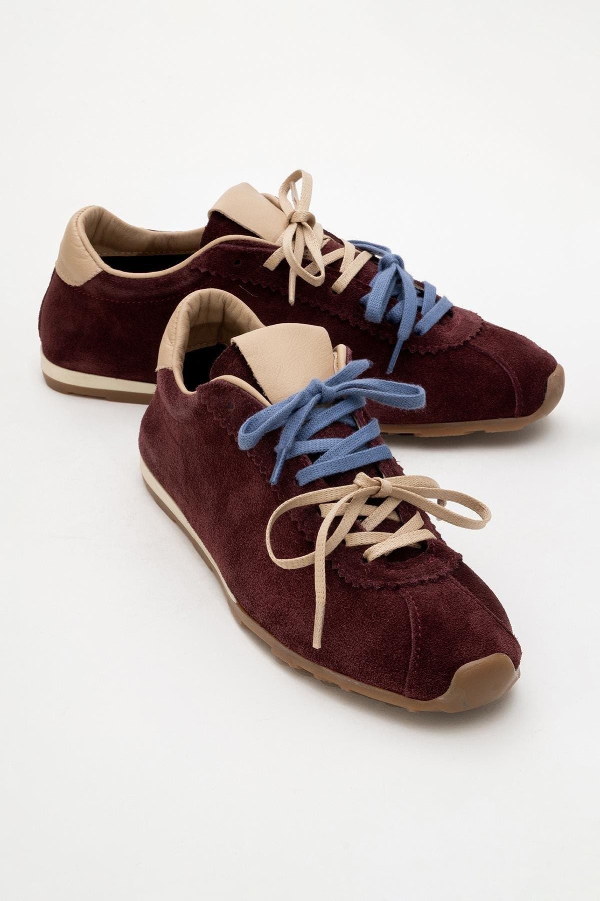 Crea Leather Sneakers, Alternate, color, Burgundy Leather