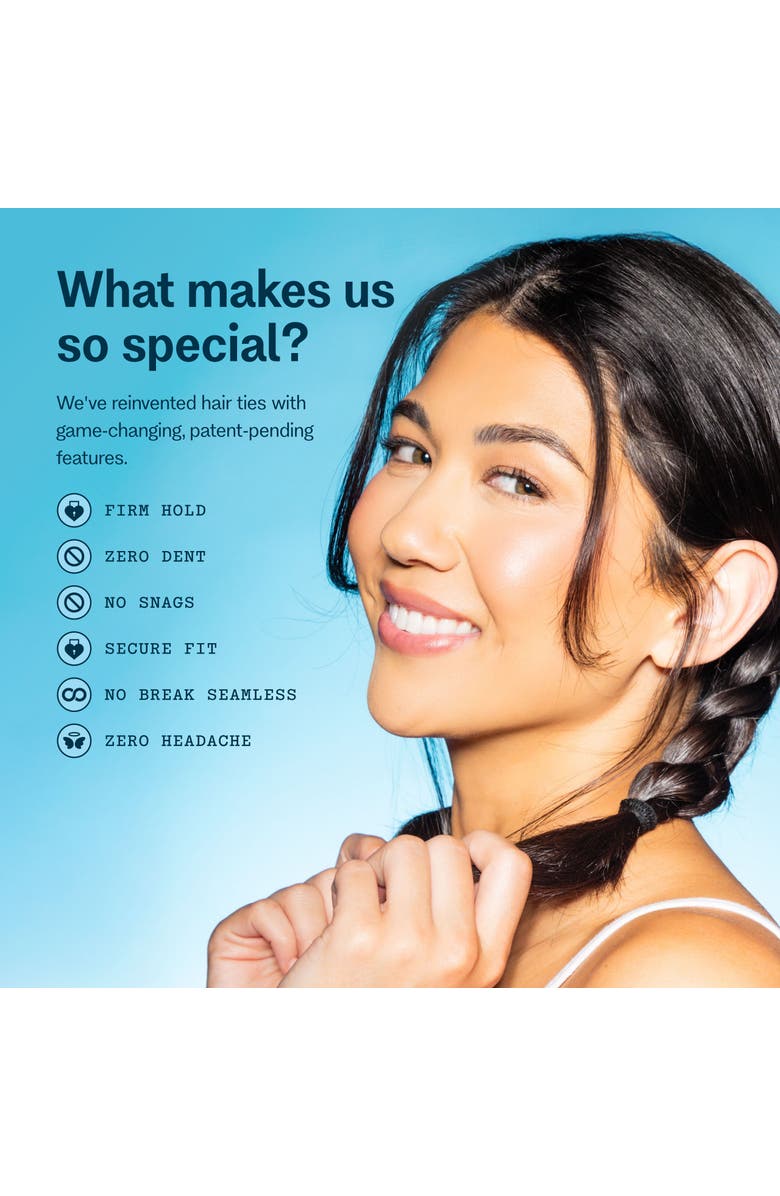Gimme Beauty Braid Ends Medium Hair Bands, Alternate, color, Black