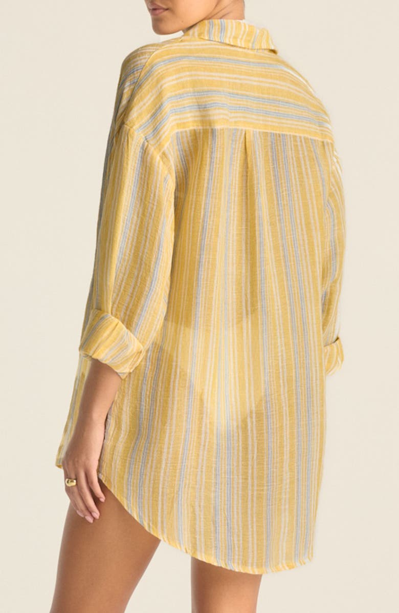 Vitamin A<sup>®</sup> Playa Oversize Linen Cover-Up Shirt, Alternate, color,