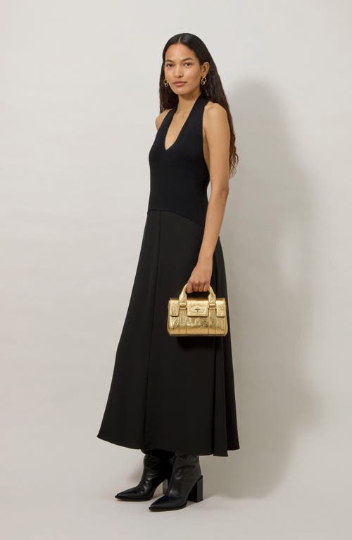 Mulberry Mini Heritage Bayswater Metallic Leather Satchel