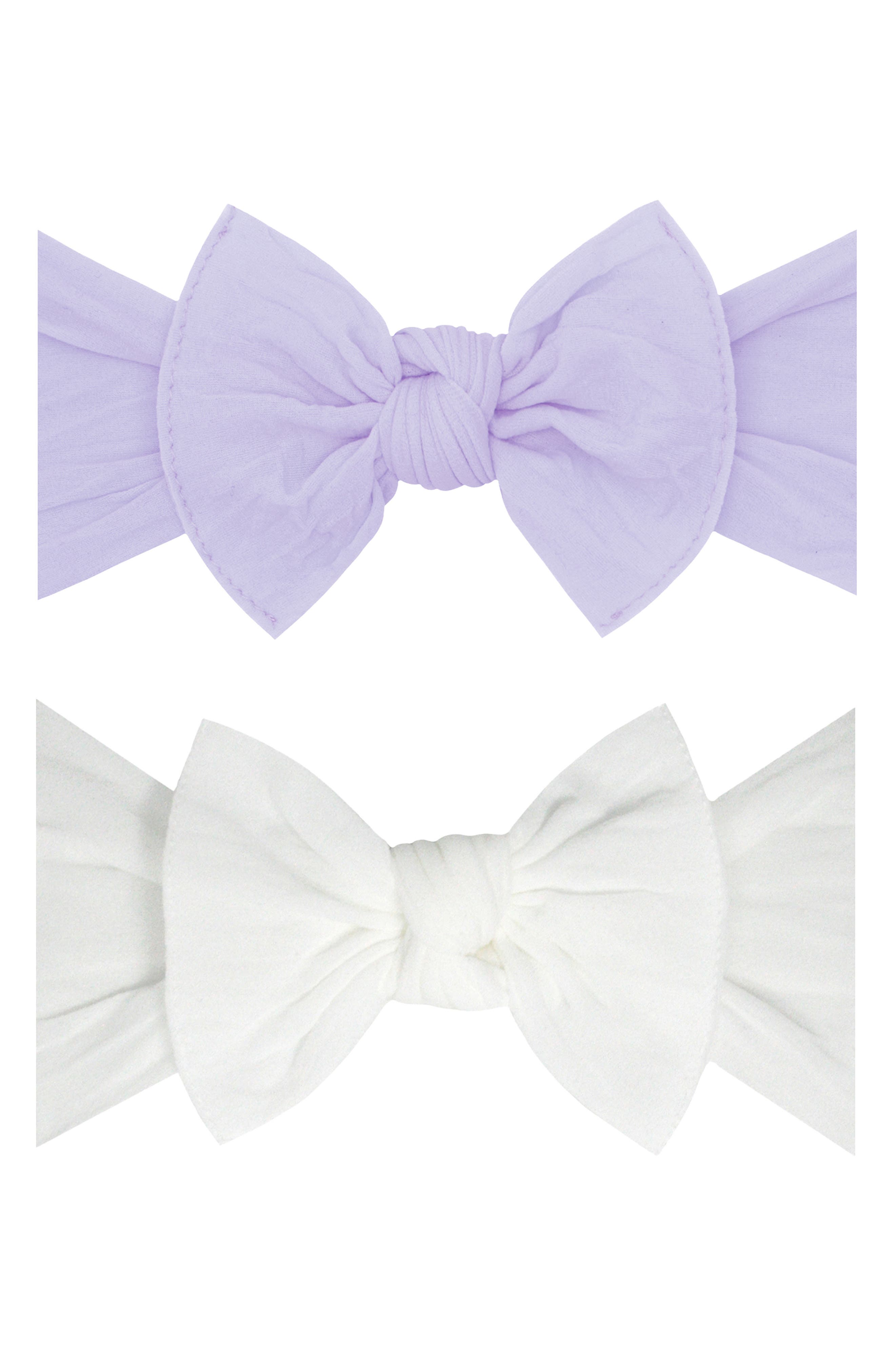 Baby Bling Headbands in Light Orchid White 
