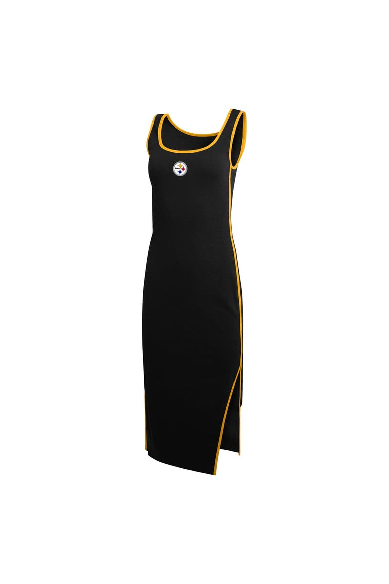 Women's WEAR by Erin Andrews  Black Pittsburgh Steelers Ribbed Tank Dress, Alternate, color, Black