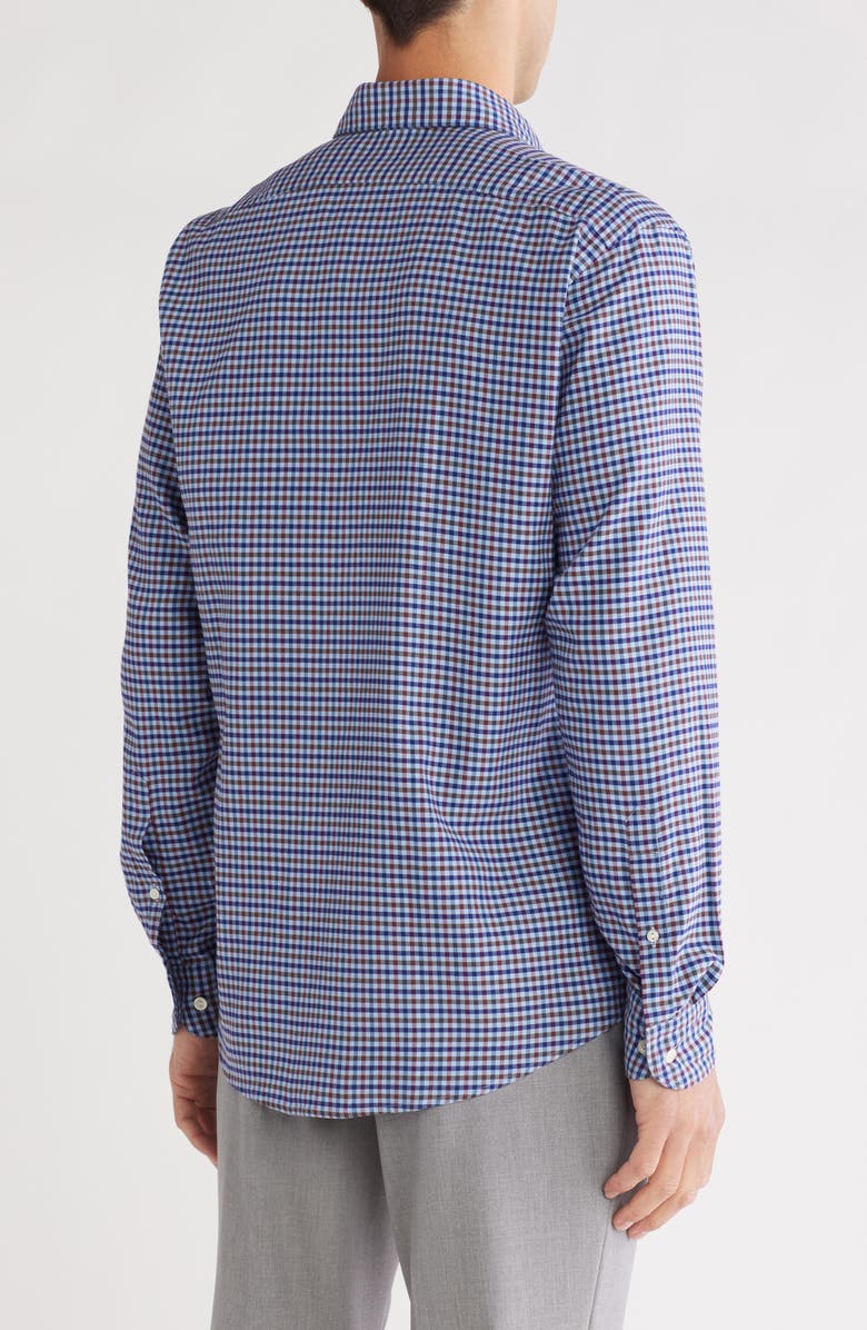 Eton Slim FIt Check Cotton & Lyocell Dress Shirt, Alternate, color, 