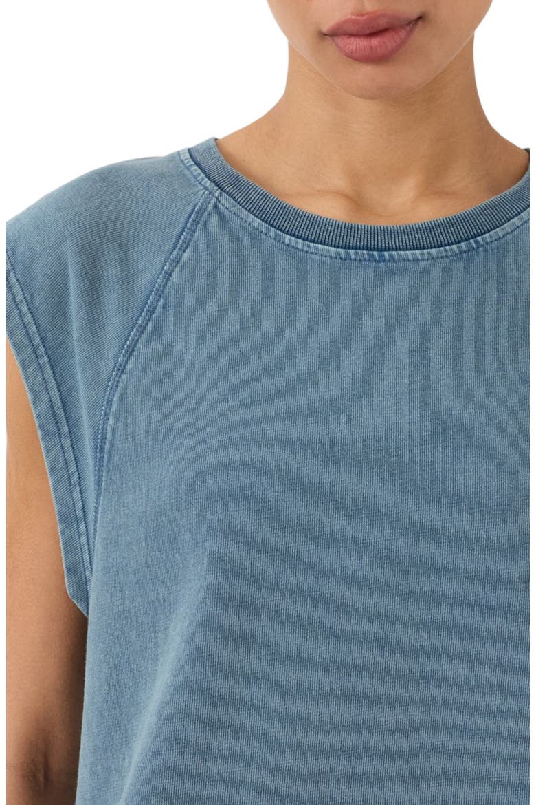 Organic Cotton Weekends Raglan Muscle Tee, Alternate, color, Washed Wedgewood Blue