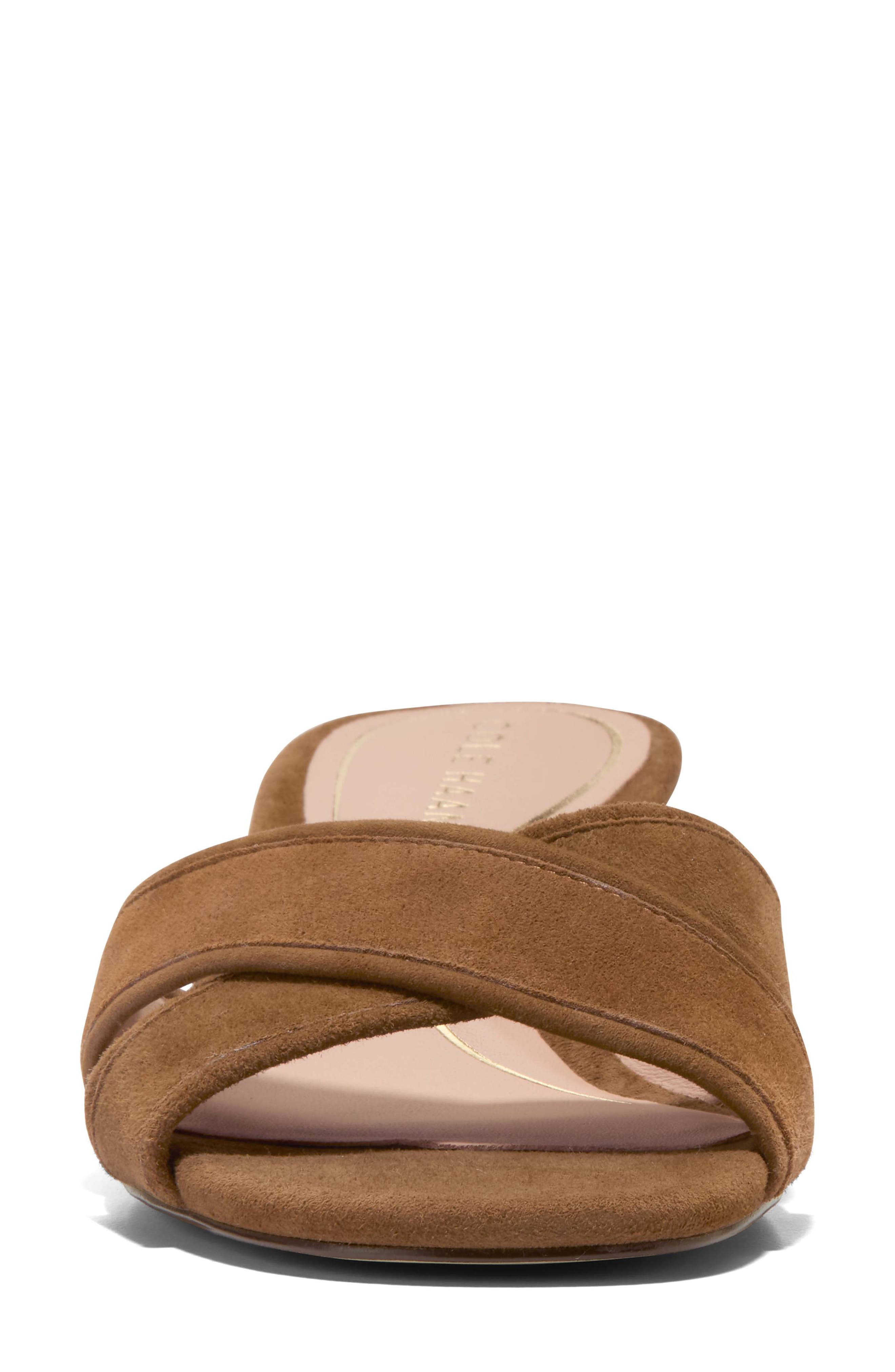 Landon Block Heel Sandal, Alternate, color, SPICED BROWN SUEDE