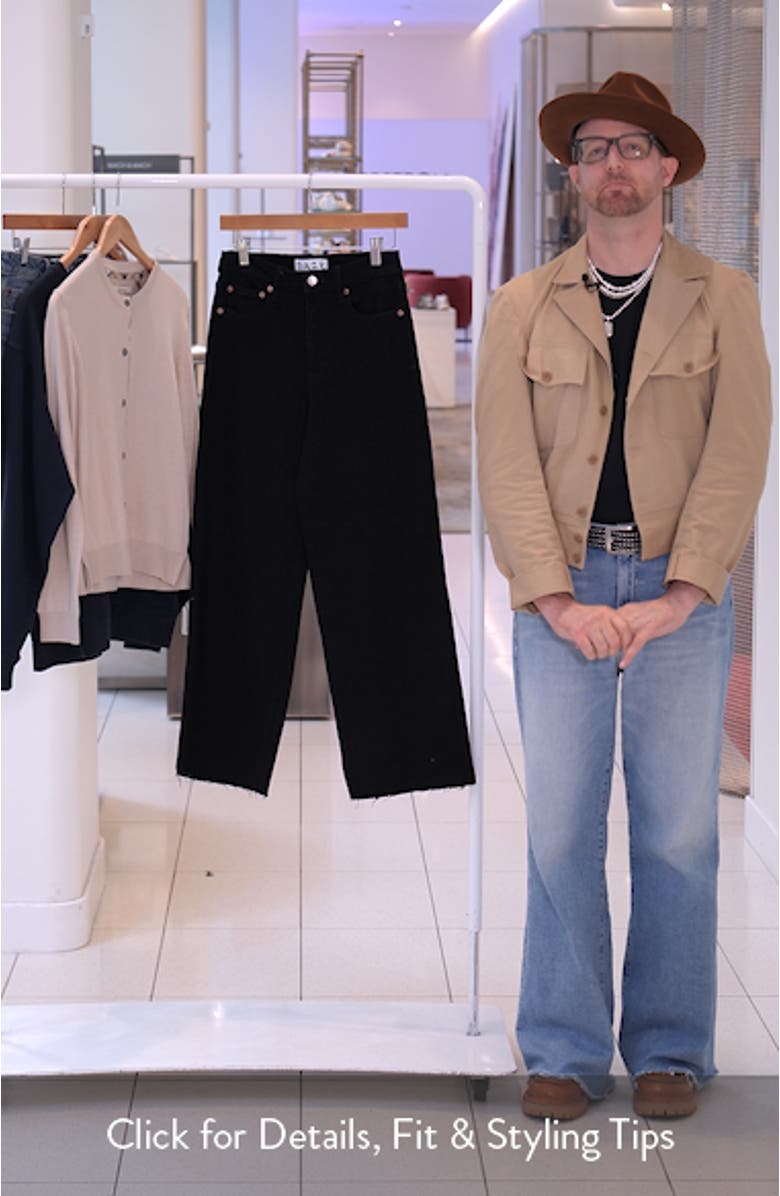 Pleaser High Waist Raw Hem Crop Jeans, sales video thumbnail