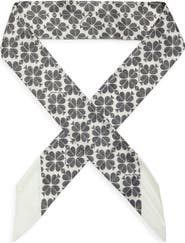 Kate Spade spade flower silk skinny scarf