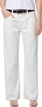 Citizens of Humanity Lindz Eyelet Low Rise Easy Straight Leg Jeans
