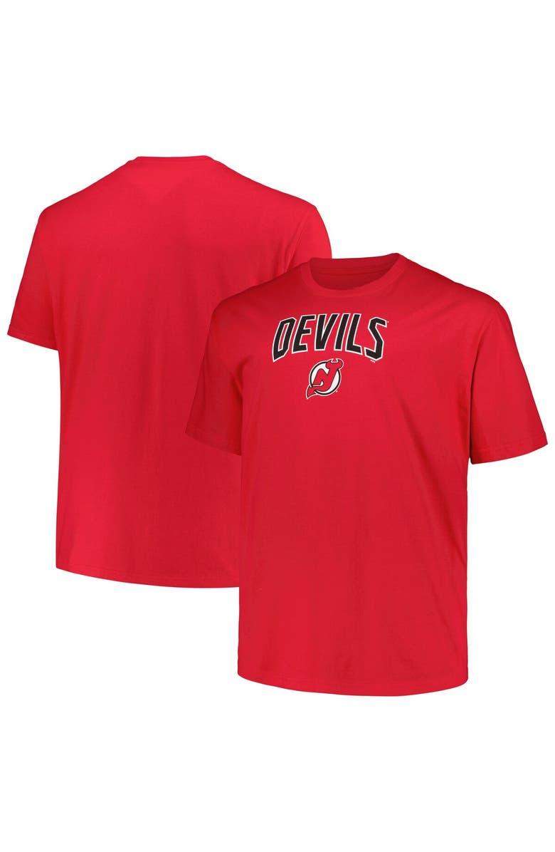 PROFILE Men's Profile Red New Jersey Devils Big & Tall Arch Over Logo T-Shirt, Alternate, color, Red