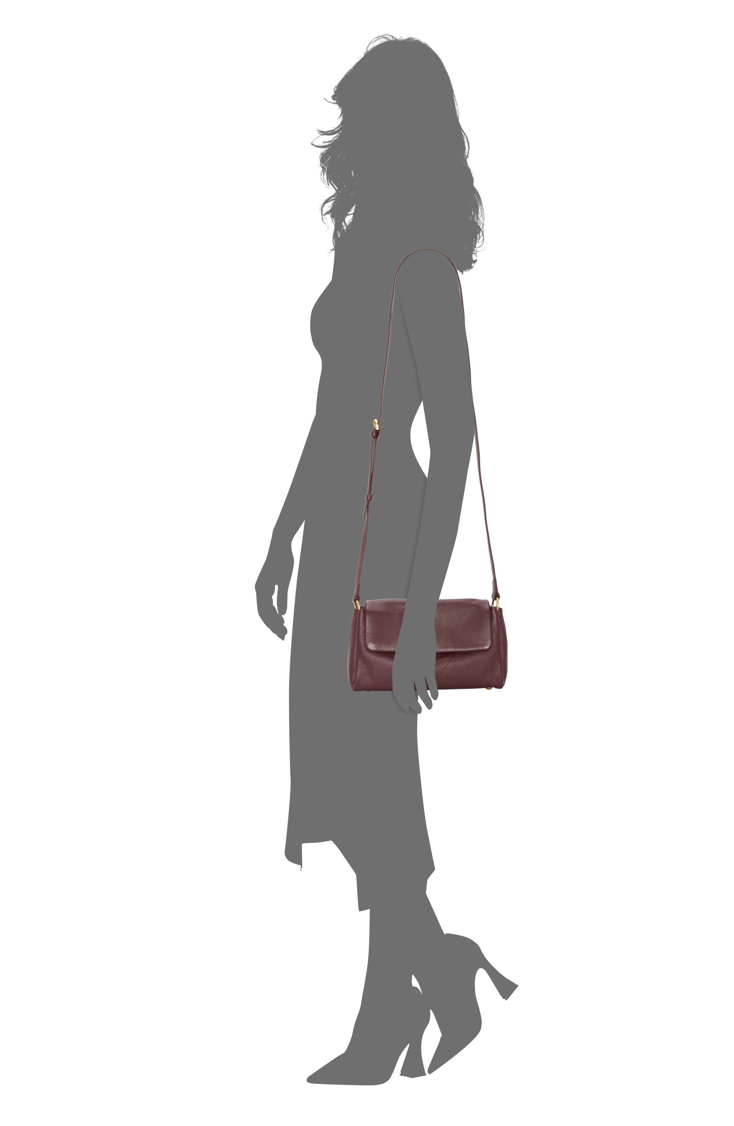 Vince Camuto Medna Leather Crossbody Bag, Alternate, color, Red