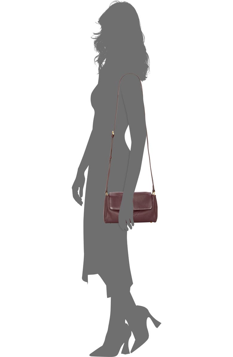 Vince Camuto Medna Leather Crossbody Bag, Alternate, color, Red