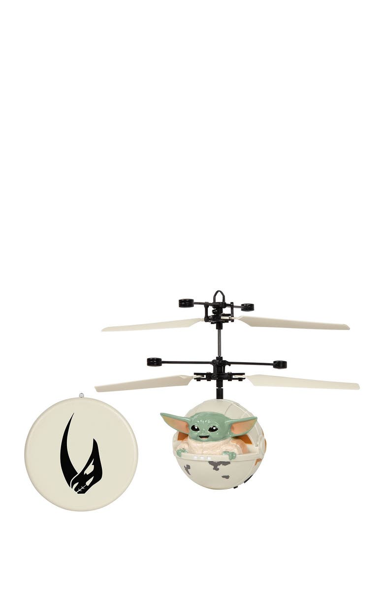 WORLD TECH TOYS Star Wars The Mandalorian Baby Yoda "The Child" Sculpted Head UFO Helicopter, Alternate, color, 