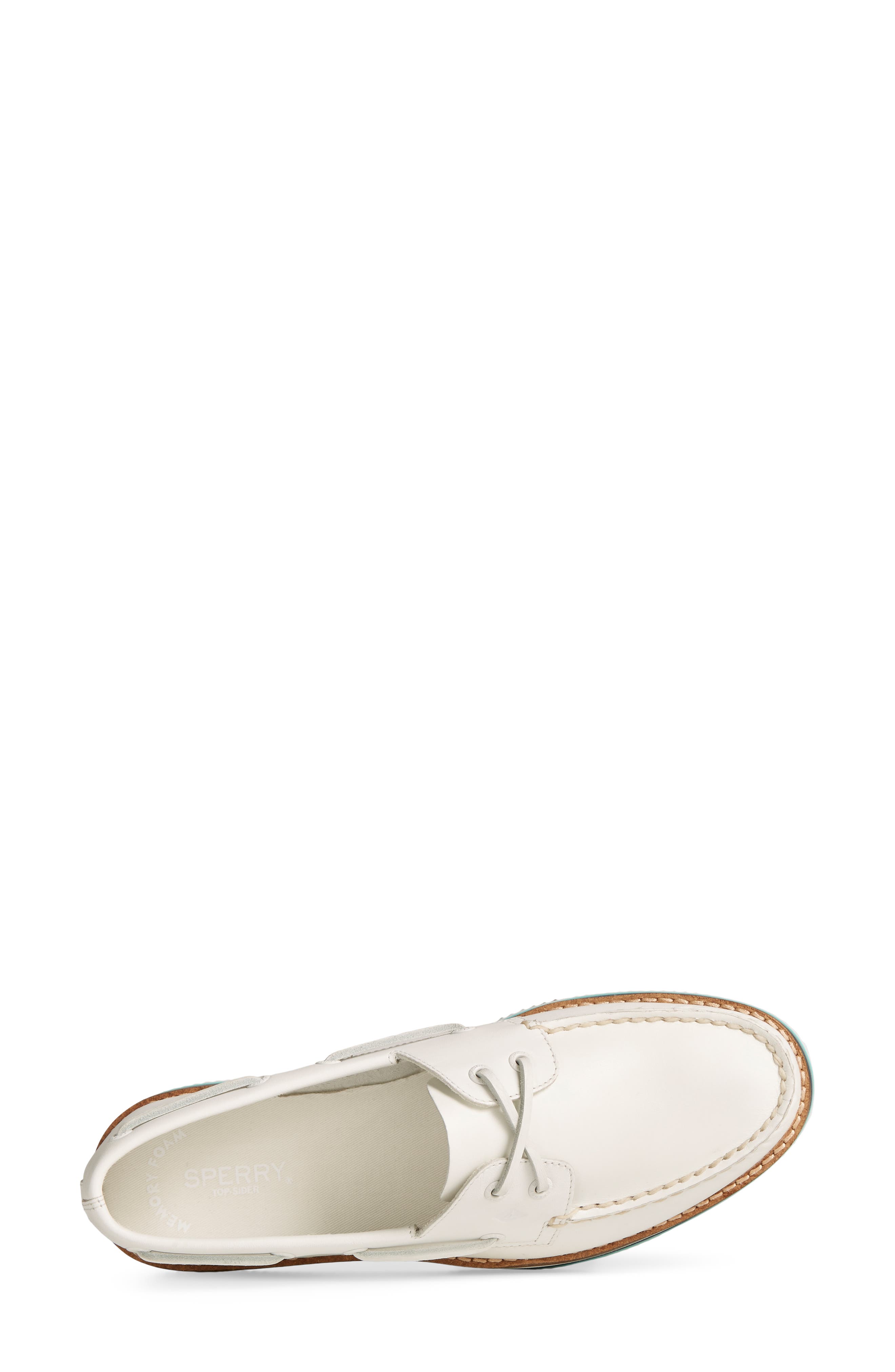 Platform Boat Shoe, Alternate, color, WHITE
