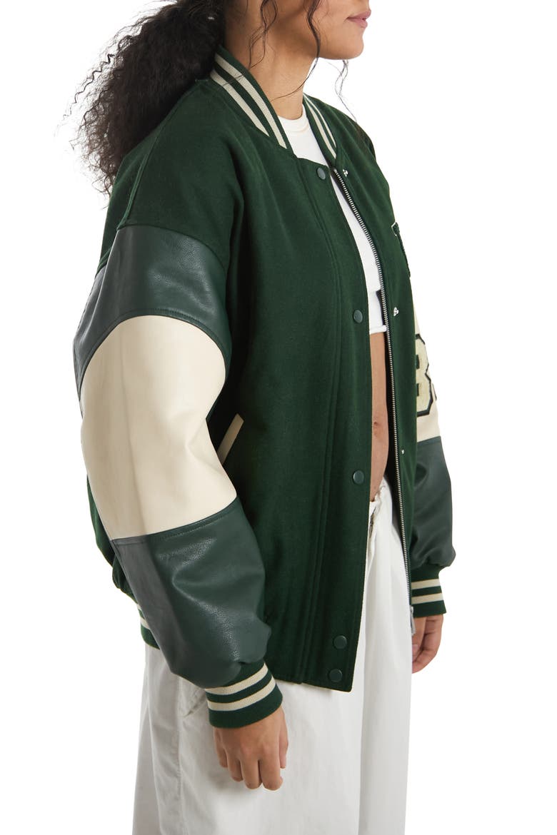 Varsity Jacket, Alternate, color, GREEN
