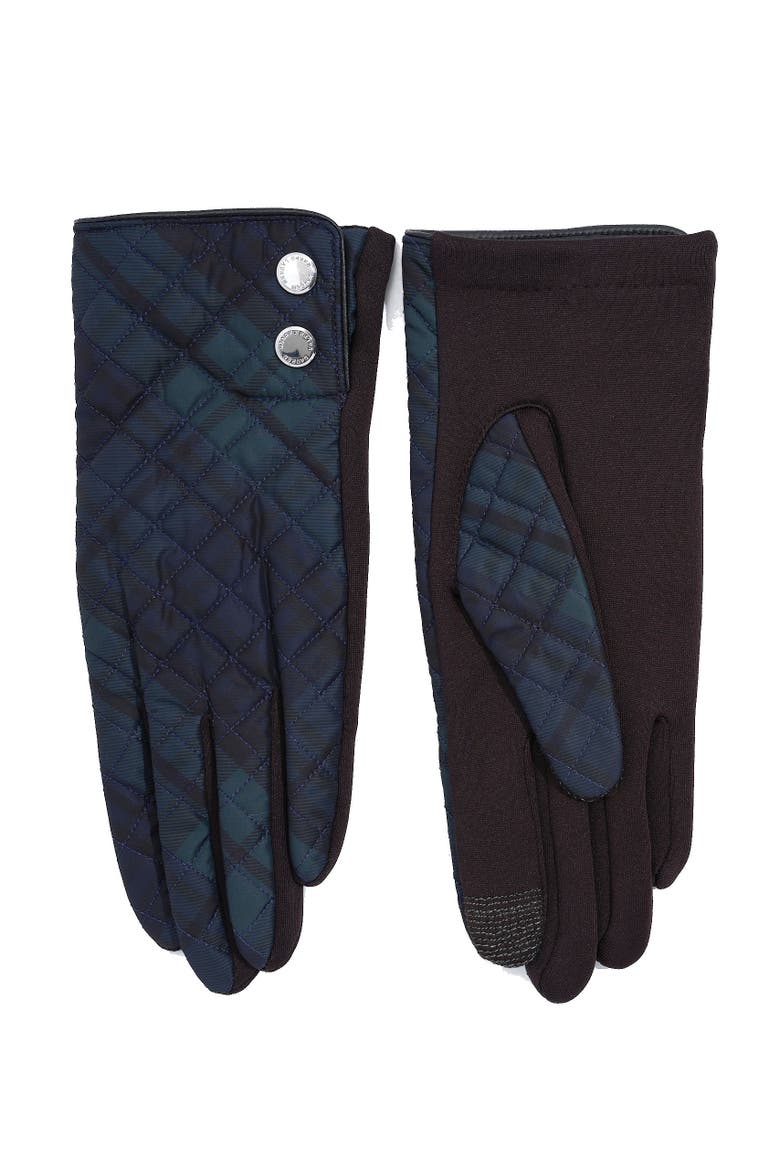 novelty quilted barn glove, Alternate, color, black