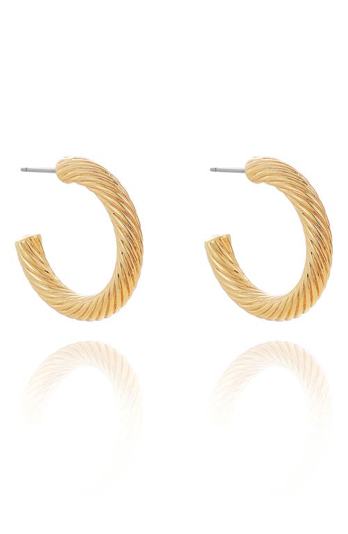 Ettika Twist Hoop Earrings In Gold