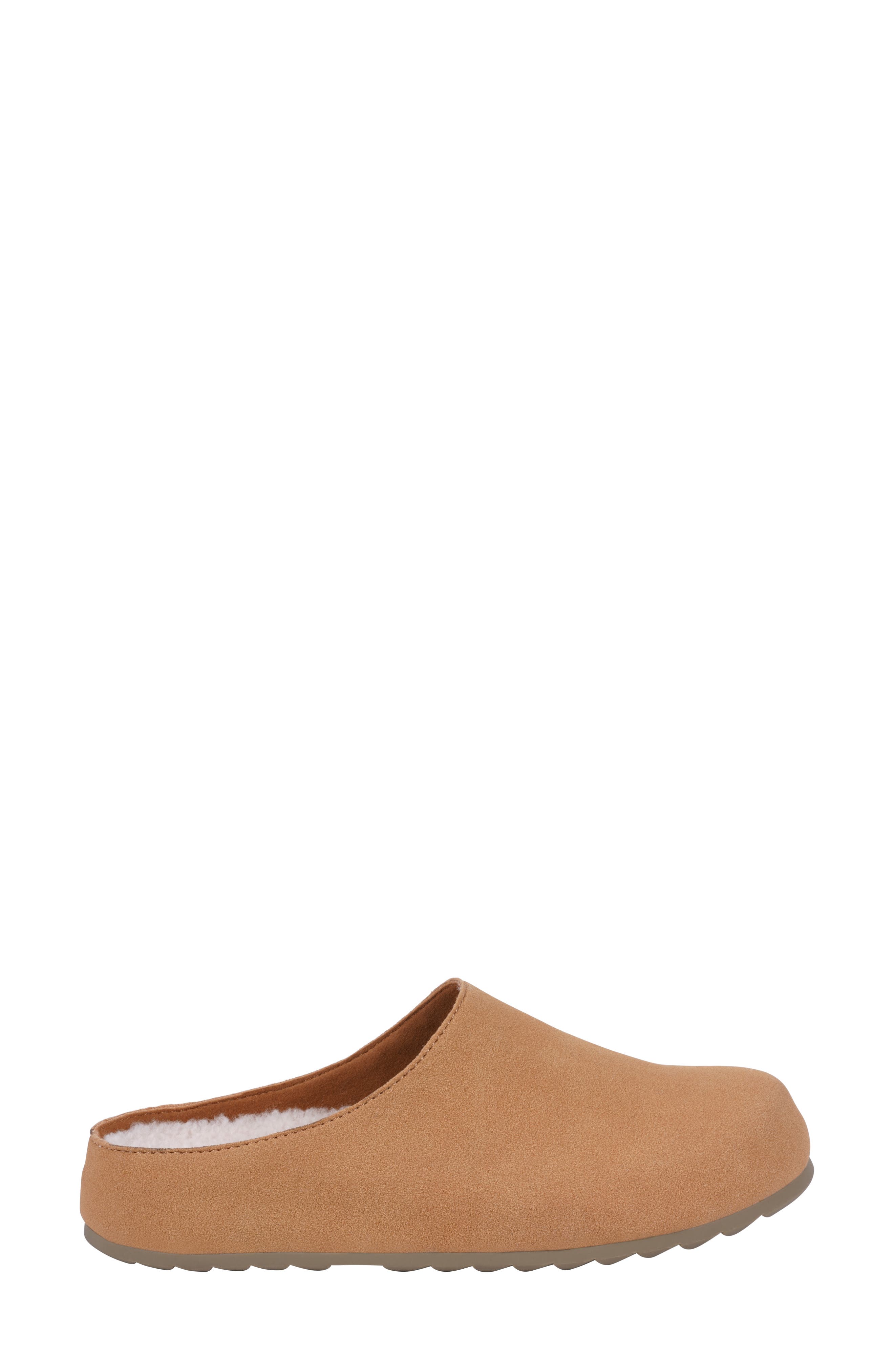 Pax Faux Fur Lined Clog, Alternate, color, TAN