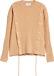 SETCHU Button Rib Sweater