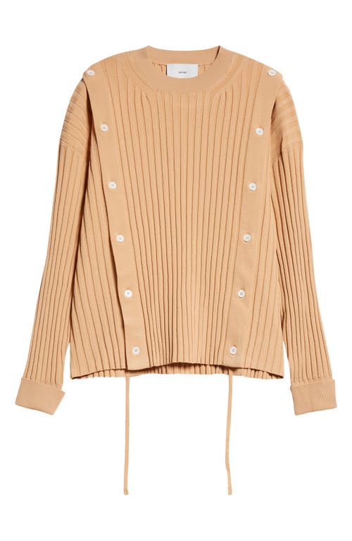 SETCHU SETCHU BUTTON RIB SWEATER 