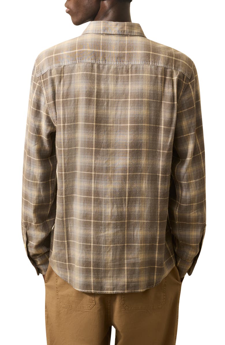 Faherty The Tried & True Plaid Chambray Button-Up Shirt, Alternate, color, 