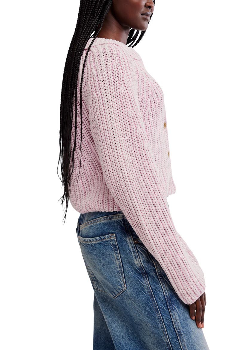 Sweet Nothing Cotton Cardigan, Alternate, color, LILAC BLOOM