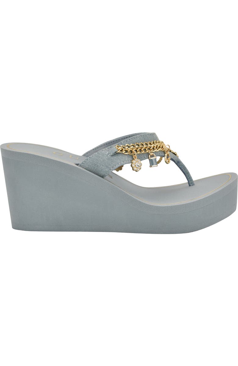 GUESS Sutton Platform Wedge Sandal, Alternate, color, Light Blue