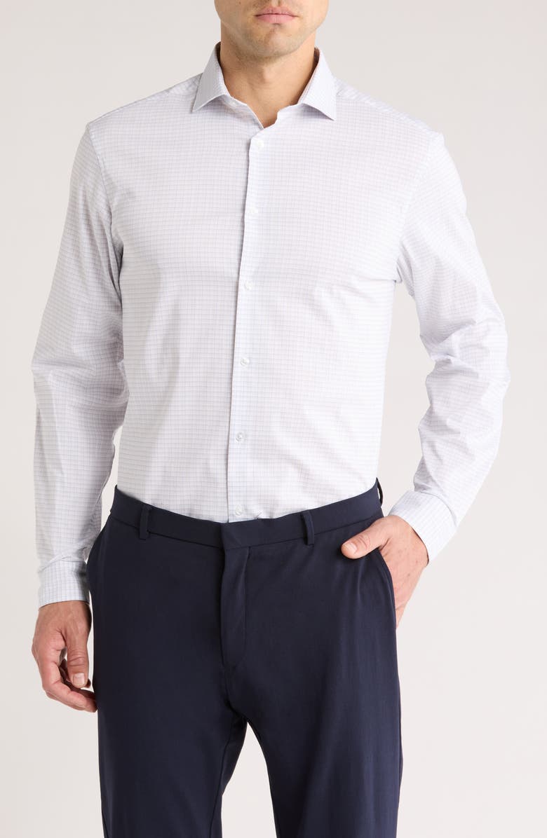 Calvin Klein Check Print Button-Up Woven Shirt, Main, color,