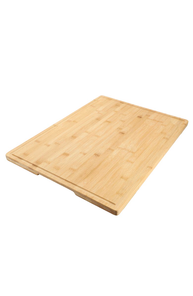 Megachef Wood 24 x 18 Inch Large Cutting, Prep and Serving Board, Alternate, color, Bamboo