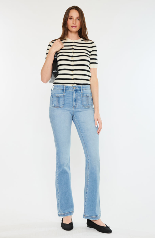Kancan Lux High Rise Bootcut Jeans In Blue