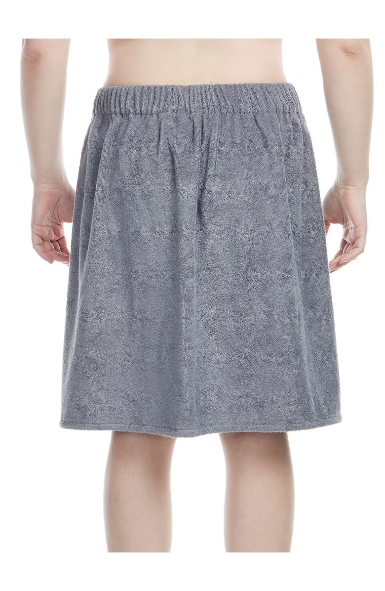 ARUS Men's GOTS Certified Organic Cotton Shower Wrap, Alternate, color, Anthracite