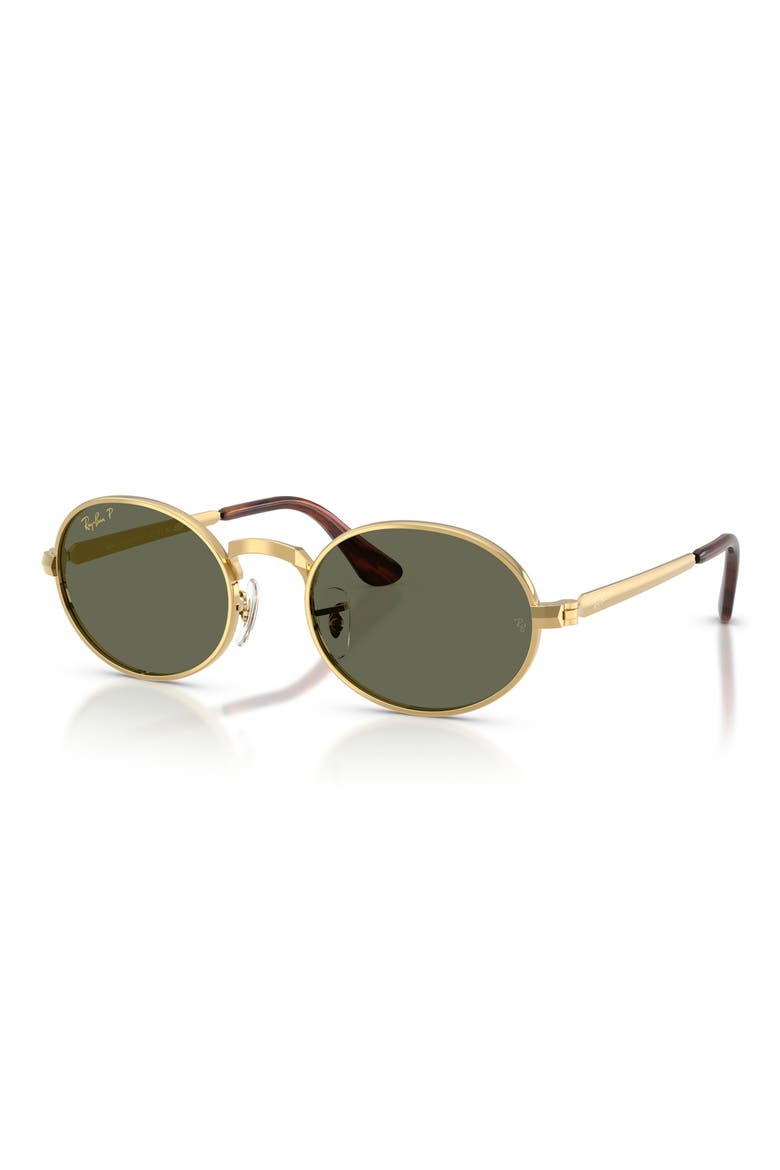 A$AP Rocky 54mm Polarized Oval Sunglasses, Alternate, color, ARISTA / POLAR GREEN