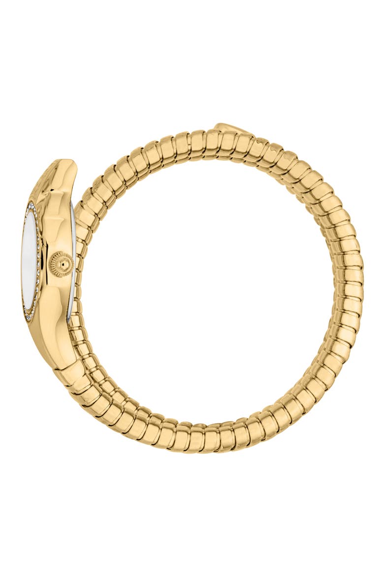 Snake Bracelet Strap Watch, 22mm x 35.5mm, Alternate, color, GOLD
