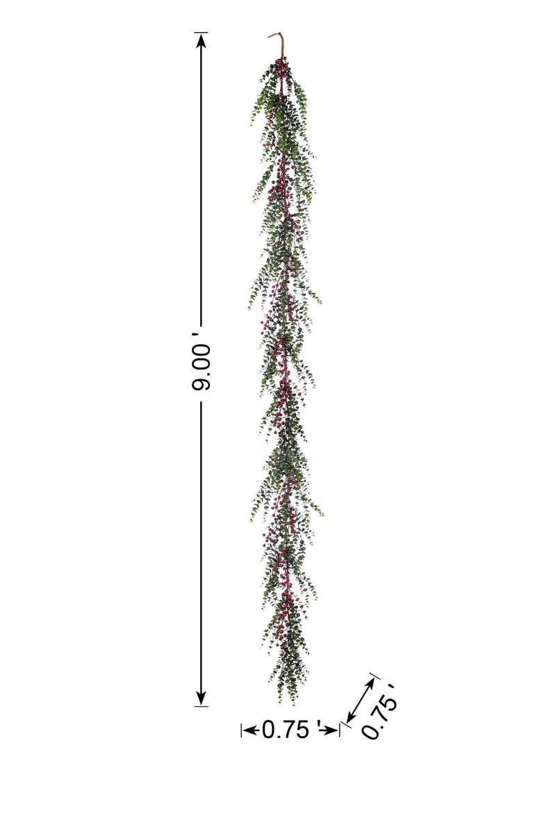 9ft Christmas PE Dripping Garland Real Touch, Alternate, color, Red