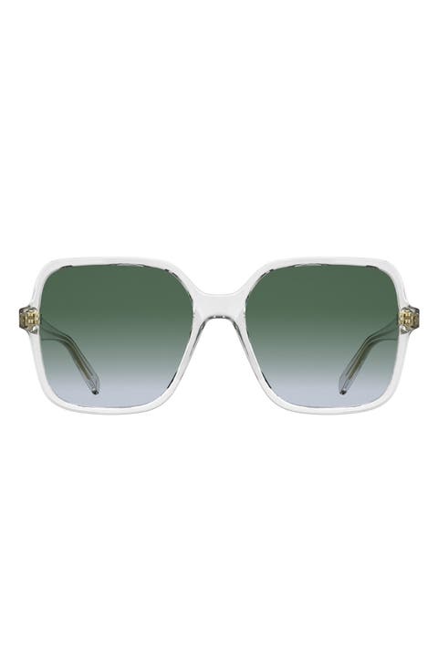 Le Pliage 57mm Gradient Modified Rectangular Sunglasses
