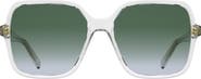 Longchamp Le Pliage 57mm Gradient Modified Rectangular Sunglasses