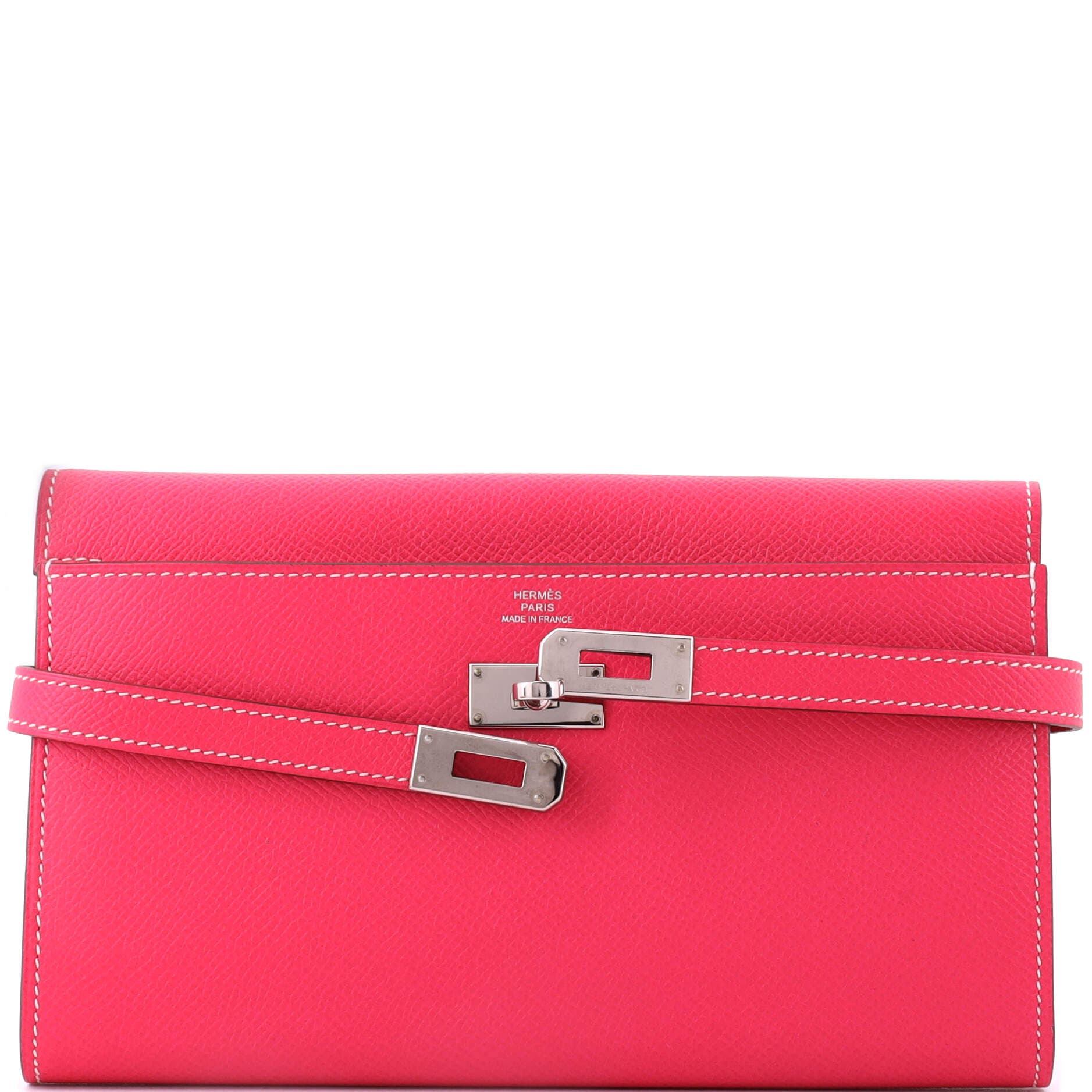 Pre-Owned Hermes Kelly Wallet Epsom Long, Alternate, color, Rose Tyrien