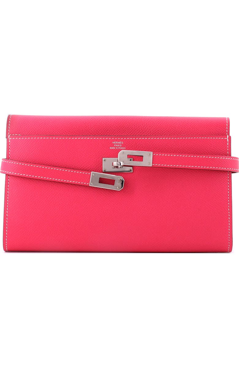 Pre-Owned Hermes Kelly Wallet Epsom Long, Alternate, color, Rose Tyrien