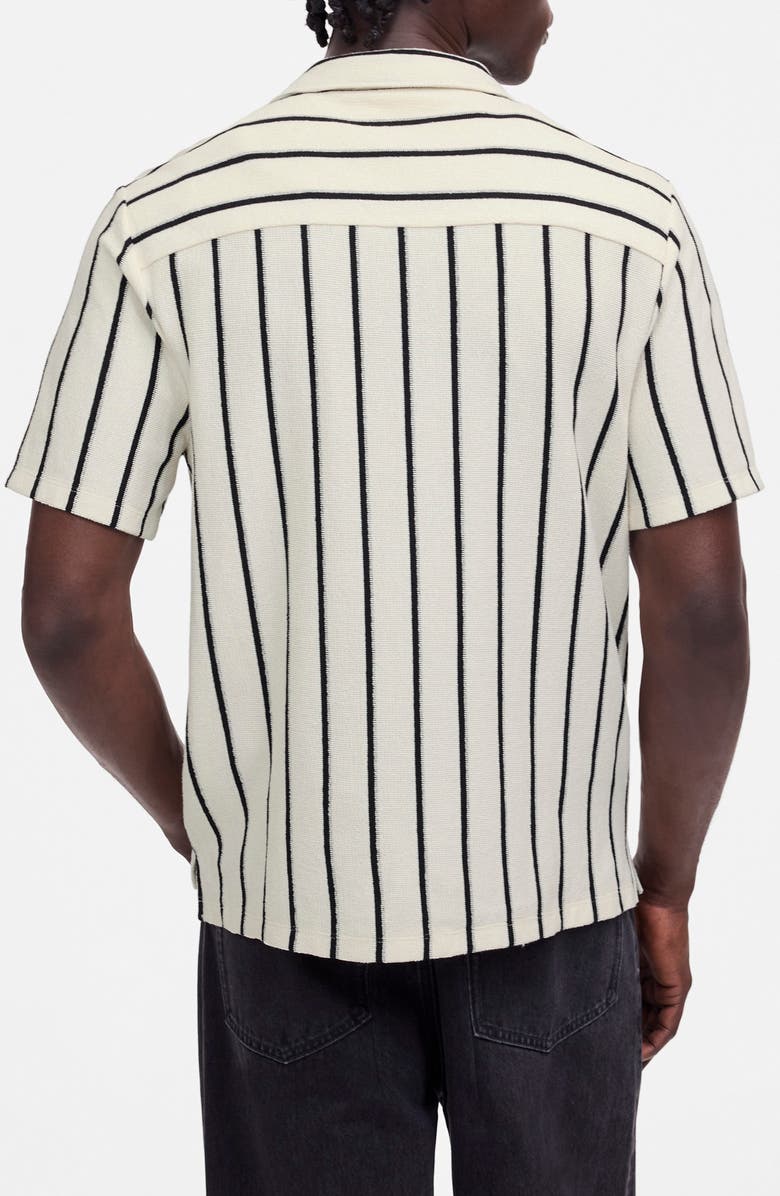 Madewell The Textured Knit Camp Shirt, Alternate, color, Vintage Ivory