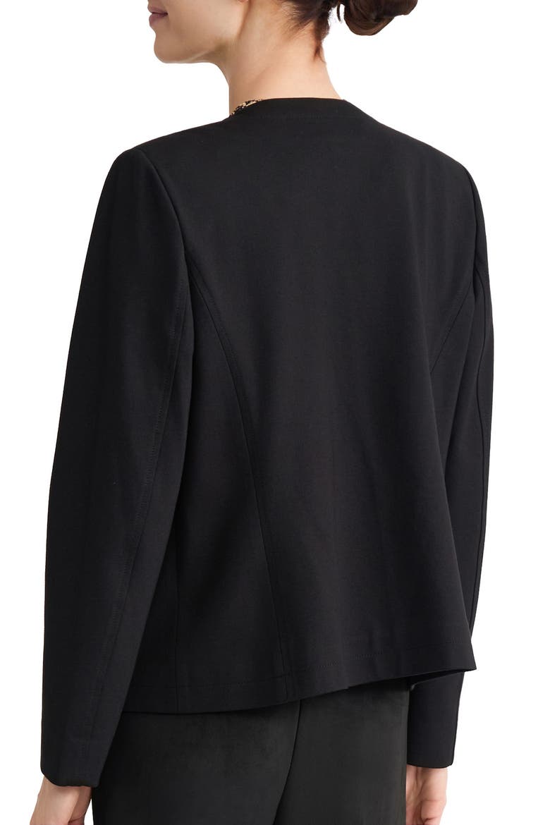 Faux Double Breasted Jacket, Alternate, color, BLACK